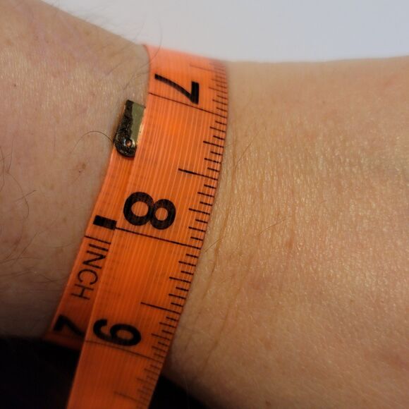 Handmade Copper Wire Wrapped Dainty Fluorite Chain Bracelet - Picture 5 of 5